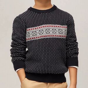 Tommy Hilfiger Boys Fair Isle Sweater Large 12-14 Cotton Holiday Preppy Classic